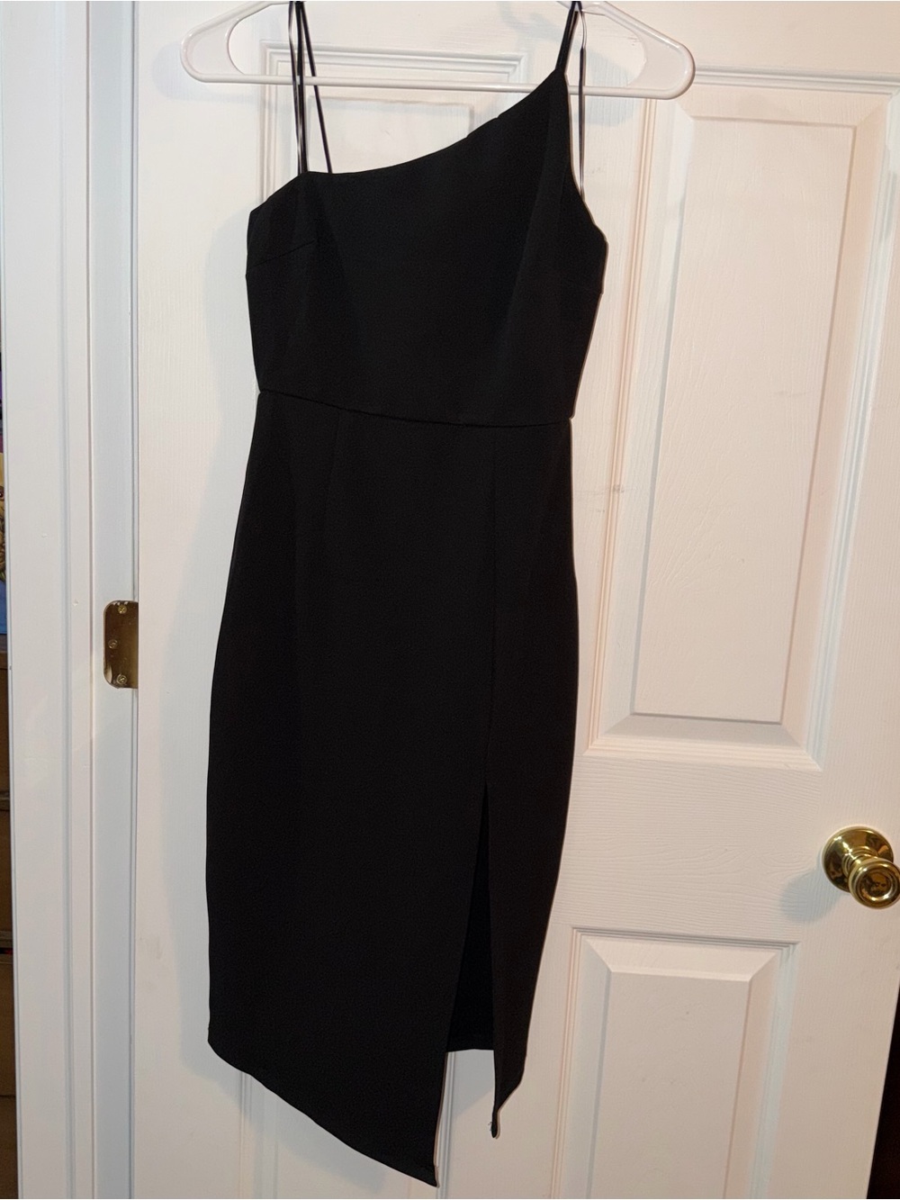 Princess Polly Black One-Shoulder Asymmetric Dress